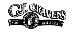 C.J. CRAVEN'S OLD COUNTRY STORE COFFEE SHOPPE BAKERY DESSERT PARLOR NEW COUNTRY RESTAURANT logo
