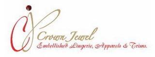 CJ CROWN JEWEL EMBELLISHED LINGERIE, APPARELS & TRIMS logo