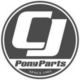 CJ PONYPARTS SINCE 1985 logo