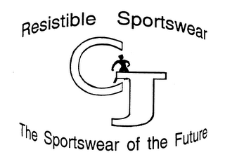 CJ RESISTIBLE SPORTSWEAR THE SPORTSWEAR OF THE FUTURE logo