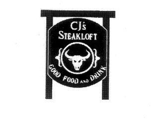 CJ'S STEAKLOFT GOOD FOOD AND DRINK logo