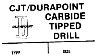 CJT/DURAPOINT CARBIDE TIPPED DRILL D DURAPOINT TYPE SIZE logo
