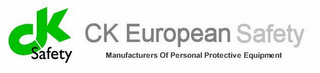 CK EUROPEAN SAFETY MANUFACTURERS OF PERSONAL PROTECTIVE EQUIPMENT logo