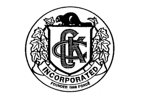 CKC INCORPORATED FOUNDED 1888 FONDE logo