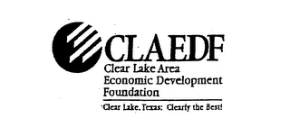 CLAEDF CLEAR LAKE AREA ECONOMIC DEVELOPMENT FOUNDATION CLEAR LAKE, TEXAS: CLEARLY THE BEST! logo