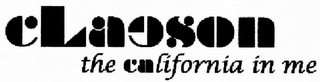CLAESON THE CALIFORNIA IN ME logo