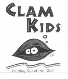 CLAM KIDS COMING OUT OF THE SHELL logo