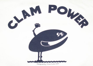 CLAM POWER DESIGNED BY STEVE KUHN - 1971 logo
