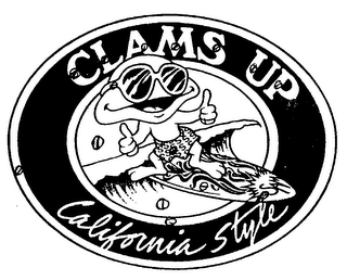 CLAMS UP CALIFORNIA STYLE logo