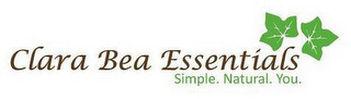 CLARA BEA ESSENTIALS SIMPLE. NATURAL. YOU. logo