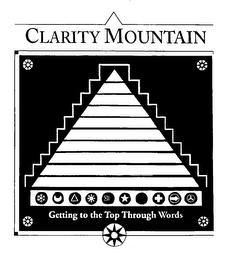 CLARITY MOUNTAIN GETTING TO THE TOP THROUGH WORDS logo