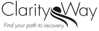 CLARITY WAY FIND YOUR PATH TO RECOVERY. logo