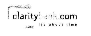 CLARITYBANK. COM IT'S ABOUT TIME logo