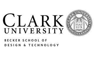 CLARK UNIVERSITY BECKER SCHOOL OF DESIGN & TECHNOLOGY CLARK UNIVERSITY FIAT LUX MDCCCLXXXVII logo