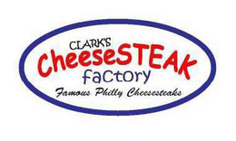 CLARK'S CHEESESTEAK FACTORY FAMOUS PHILLY CHEESESTEAKS logo