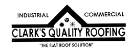 CLARK'S QUALITY ROOFING INDUSTRIAL COMMERCIAL "THE FLAT ROOF SOLUTION" logo