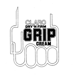 CLARO DRY'N FIRM GRIP CREAM logo