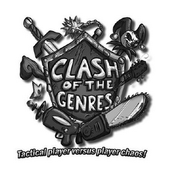 CLASH OF THE GENRES. TACTICAL PLAYER VERSUS PLAYER CHAOS! logo