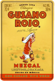 CLASICO DE GUSANO ROJO MEZCAL LEGITIMO DE OAXACA logo