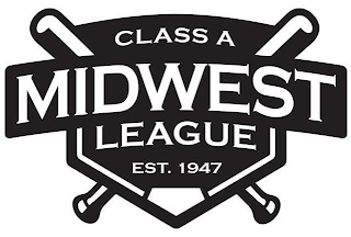 CLASS A MIDWEST LEAGUE EST. 1947 logo