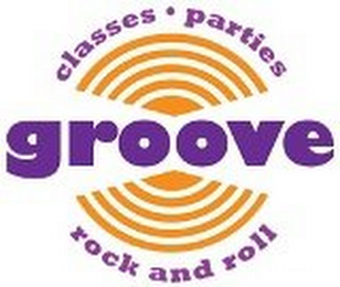 CLASSES · PARTIES GROOVE ROCK AND ROLL logo