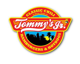 CLASSIC CHILI BY TOMMY KOULAX, JR. TOMMY'S JR. HAMBURGERS & HOTDOGS logo