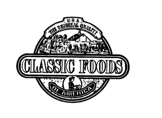 CLASSIC FOODS USA THE ORIGINAL QUALITY OF AMERICA logo
