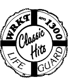 CLASSIC HITS WRKT AM 1300 LIFE GUARD logo