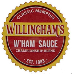CLASSIC MEMPHIS W'HAM SAUCE CHAMPIONSHIP BLEND EST. 1983 WILLINGHAM'S logo
