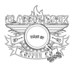 CLASSIC ROCK COFFEE CO. WAKE UP logo