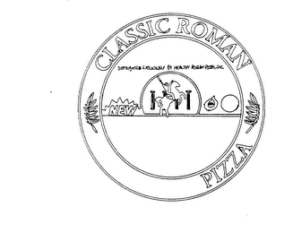 CLASSIC ROMAN PIZZA NEW DISTRIBUTED EXCLUSIVELY BY HEALTHY ROMAN FOODS, INC. REAL logo