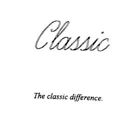 CLASSIC THE CLASSIC DIFFERENCE. logo