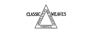 CLASSIC WEAVES UPHOLSTERY AND DRAPERY FABRICS logo