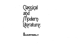CLASSICAL AND MODERN LITERATURE: A QUARTERLY logo