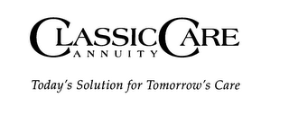 CLASSICCARE ANNUITY TODAY'S SOLUTION FOR TOMORROW'S CARE logo