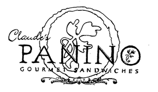 CLAUDE'S PANINO GOURMET SANDWICHES logo