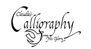 CLAUDIA'S CALLIGRAPHY FOR HIS GLORY logo