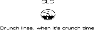 CLC C CRUNCH LINES, WHEN IT'S CRUNCH TIME logo