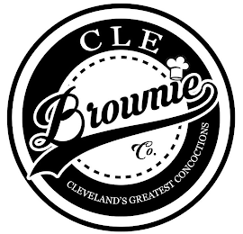 CLE BROWNIE CO. CLEVELAND'S GREATEST CONCOCTIONS logo