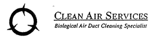 CLEAN AIR SERVICES BIOLOGICAL AIR DUCT CLEANING SPECIALIST logo