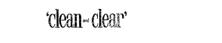 'CLEAN AND CLEAR' logo