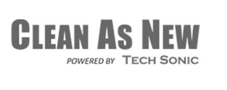 CLEAN AS NEW POWERED BY TECH SONIC logo