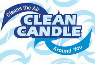 CLEAN CANDLE CLEANS THE AIR AROUND YOU logo