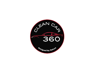 CLEAN CAR 360 DESIGNED BY NATURE logo