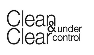 CLEAN & CLEAR UNDER CONTROL logo