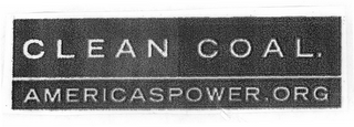 CLEAN COAL. AMERICASPOWER.ORG logo