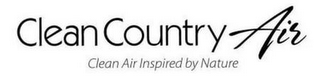 CLEAN COUNTRY AIR CLEAN AIR INSPIRED BY NATURE logo