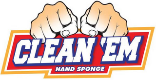 CLEAN 'EM HAND SPONGE logo