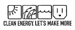 CLEAN ENERGY. LET'S MAKE MORE logo