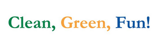 CLEAN, GREEN, FUN! logo